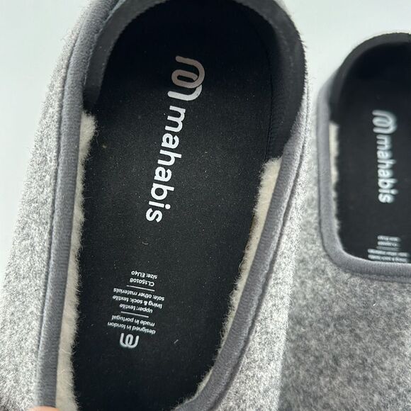 Mahabis Classic Wool Lined Gray Indoor/Outdoor Slipper - Picture 4 of 7